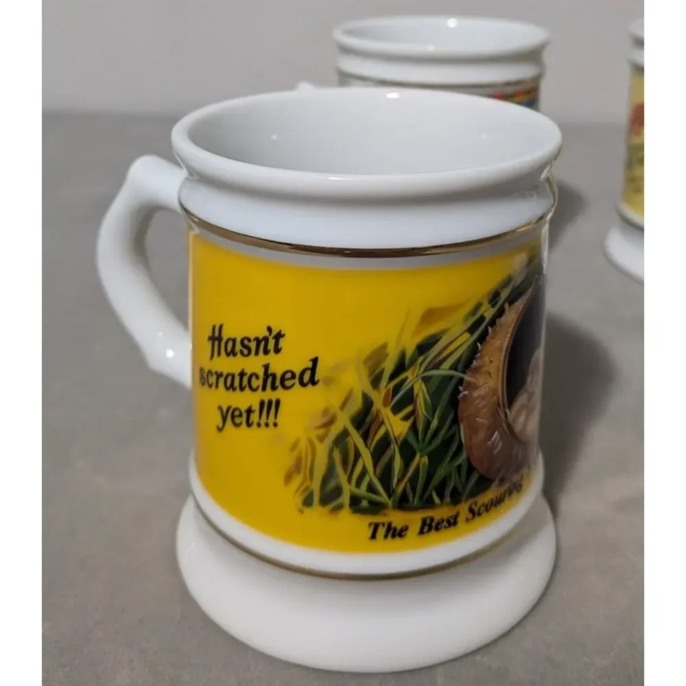 Vtg Lot of 5 Franklin Mint The Corner Store Mugs - Heinz Ralston Ceresota 1980s